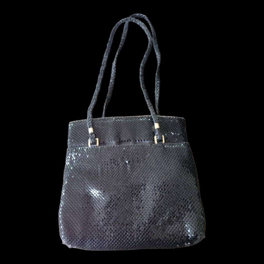 Jotta black chain mail purse